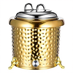 Электронный саморазогревающийся котел для супов и кастрюль с золотым покрытием для коммерческого использования - Product Image 1
