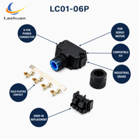 Connecteur d'alimentation 6 broches LC01-06P pour servomoteur HCFA, compatible avec l'automatisation industrielle et les machines-outils CNC