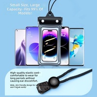 Pochette étanche pour téléphone avec valve de fermeture, en PVC haute transparence, étui de protection pour écran tactile