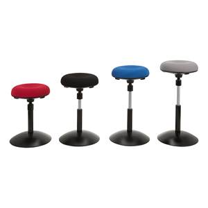 赤い成形フォーム生地張り湾曲トップ自己安定化人間工学ウォブルスツールチェア - Product Image 5