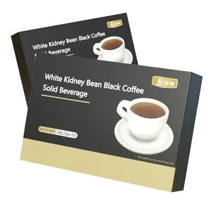 Private brand White kidney bean black coffee healthy diet Control Black Coffee Dietary supplement.