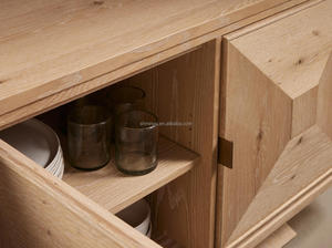 <span class=keywords><strong>Meuble</strong></span> de rangement/credenza MYHOME en bois massif, style français minimaliste, fait <span class=keywords><strong>main</strong></span>, durable, pour salle <span class=keywords><strong>à</strong></span> manger et salon - Product Image 4