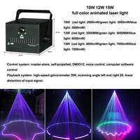 Projecteur laser cube AOPU 10W 12W 15W, couleur pleine, contrôlé par application, lumières laser de Noël, projecteur de scanner pour fête