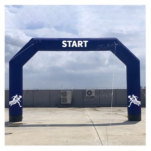 قوس إعلاني قابل للنفخ مع شعار دائري في الأعلى، مختوم حراريًا، شعار مخصص، مقاوم للماء والطقس، مقاس 12 قدم - Product Image 1