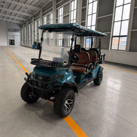 Voiturette de golf électrique 6 places la plus vendue, 72V 100AH, batterie au plomb, autonomie 100KM, navette pour passagers, idéale pour les communautés et campus, certifiée CE