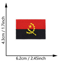 Patchs thermocollants personnalisés en gros d'usine, drapeaux africains, broderies de drapeaux, petits patchs de drapeaux nationaux et mondiaux pour vestes