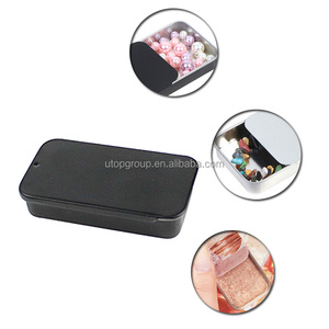 Contenitore in scatola di latta regalo scorrevole da 16ml scatola di latta incernierata quadrata rettangolare in metallo stampata personalizzata per confezione regalo di colore argento - Product Image 4