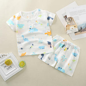 Conjunto de Gasa de Algodón Puro Transpirable con Estampado de Dibujos Animados para Niño, Económico - Product Image 5