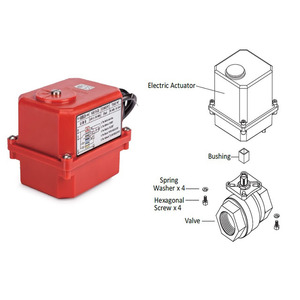 บอลวาล์วสแตนเลสพร้อมโครงสร้างควบคุมวาล์วแอคชูเอเตอร์มอเตอร์ไฟฟ้าหมุนได้สี่ทิศทางกันน้ำ - Product Image 5