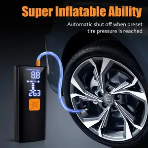 Portable Automatic Tire Inflator Air Compressor Electric Air Pump 150 PSI Bike Pump For Car Tires Bicycles