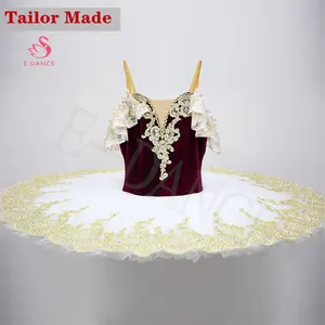 Vestidos de bailarina profesional, traje de baile de Ballet para niña, tutú, para escenario, tortitas, T0320