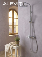 Mitigeur de douche mural à poignée unique en acier inoxydable 304, eau chaude et froide, pour salle de bain, appartement, hôtel
