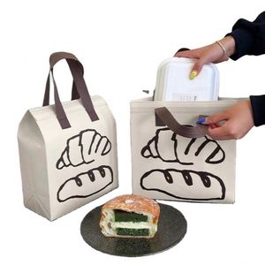 Sac à déjeuner isotherme en aluminium, imperméable, pliable, portable, fermeture adhésive, motif de dessin animé pour la nourriture - Product Image 1