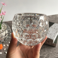 Vase en verre créatif transparent à pois, boule de cristal pour table, fleurs hydroponiques, décoration de mariage