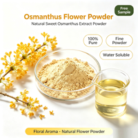 Poudre d'Osmanthus en Gros Herblink, Fleurs d'Osmanthus Naturelles Lyophilisées, Poudre de Plantes à Marque Privée, Poudre de Thé d'Osmanthus
