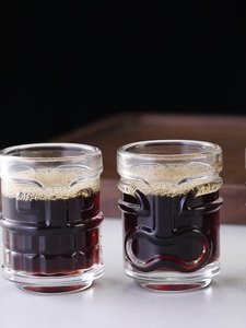 1.5oz Cute Bar Spirit Glass Cup Gobelet en verre transparent empilable Mini Tiki Shot Glasses - Product Image 4
