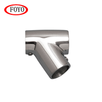 Raccord en T à 60 degrés en acier inoxydable 316 de qualité marine, connecteur de tuyau, pour nouveaux garde-corps de bateau, rampes de yacht, supports d'auvent