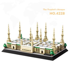 Mosquée du prophète musulman islamique Medina Masjid <span class=keywords><strong>Al</strong></span> Nabawi <span class=keywords><strong>Al</strong></span>-haram Haj cadeau éducatif ensemble de blocs de construction jouet - Product Image 6