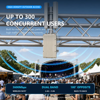 Système de couverture Wi-Fi extérieur haute puissance 3000M avec point d'accès sans fil et station de base pour zones touristiques, port Ethernet 25G, pour 300 personnes, fabriqué en Chine