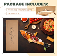 Planche à découper en bois décorative de haute qualité, planche à découper amusante en forme de requin, planche à découper en bois pour la cuisine