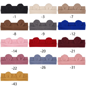 Double Bear Ears <strong>Baby</strong> <strong>Headbands</strong> Elastic Soft Faux Cashmere <strong>Headband</strong> For Boys And Girls Headwraps - Product Image 2