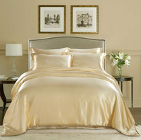 Parure de lit de luxe en pure soie de mûrier chinoise 100 %, ensemble housse de couette en soie, ensemble de literie en soie