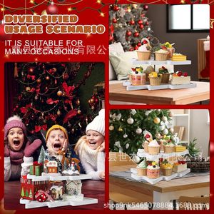 Bandeja de madera Shijie con forma de árbol de Navidad para servir postres en festividades - Product Image 5