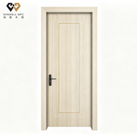 Porte intérieure moderne en composite bois-plastique creuse avec finition de surface imperméable, ignifuge et anti-termites pour chambre à coucher