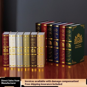 European Retro Style Hot Stamping <strong>Book</strong> Creative Paper <strong>Book</strong> <strong>Box</strong> Decoration for Photography Prop Media &amp; Stationery - Product Image 3