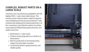 Impresora 3D Industrial Antinsky BigRep Pro de Gran Formato con Sistema de Material Abierto Compatible con Todos los Filamentos, Incluido PLA - Product Image 2