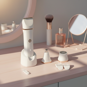 Nouvelle conception, épilateur rechargeable 4-en-1, épilation portable, rasoir pour les jambes et le bikini pour femmes, sans douleur, pour une utilisation humide et sèche - Product Image 1