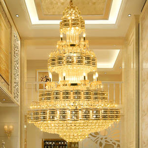 Nouvelle arrivée Villa de luxe Escalier double étage dans le hall de l'hôtel Europe Grand lustre boule de cristal k9 - Product Image 2