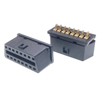 90องศา OBD Pins 16ขา OBD2 OBDII ชายหญิงเชื่อมต่อ J1962 OBDII ปลั๊กมุมขวา Pins สำหรับ PCBA PCB