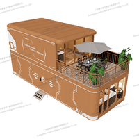 Villa Modulaire Portable d'Usine, Cabine Conteneur Multifonction Démontable, Maison Préfabriquée à Double Étage Écologique et Moderne