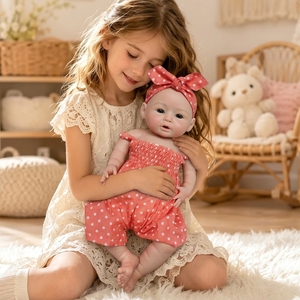 Poupées Reborn en silicone souple, corps entier, jouet réaliste, 18 pouces, imperméable, poupée fille réaliste avec accessoires - Product Image 4