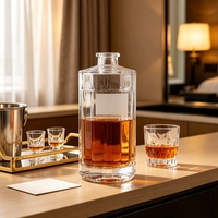 Lege 500ml hartvormige glazen fles op maat, transparant, voor fruitwijn, wodka, whisky, brandewijn, sterke drank, likeur, met kurk
