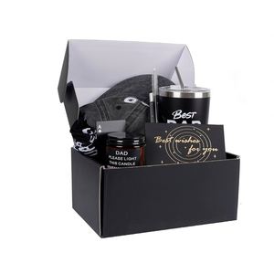 Coffret Cadeau Luxe Coloré Fête des Pères – Gobelet en Acier Inoxydable, Casquette de Baseball, Porte-clés – Cadeau d'Anniversaire Personnalisé pour Homme, pour Papa - Product Image 1