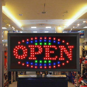 Chinese High Quality Low Price Customizable <b>LED</b> Open <b>Sign</b> Board for Advertising Office Bar Use PC Hanging Installation - Product Image 2