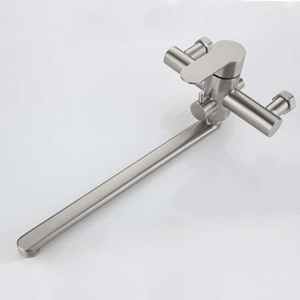 Grifo de Cocina de Pared, Acero Inoxidable 304, Monomando, Manguera Flexible, Diseño Moderno con Rociador - Product Image 4