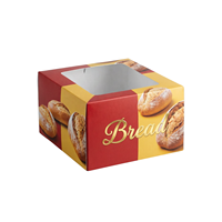 Boîte d'emballage de luxe personnalisée imprimée sur mesure avec logo, pliable, grande capacité (6 pièces) pour gâteaux et cupcakes, avec fenêtre