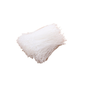 Attaches-câbles en plastique de 5 pouces avec boucle à clipser pour l'enfilage manuel et les étiquettes suspendues, couleur blanche, en résine - Product Image 5