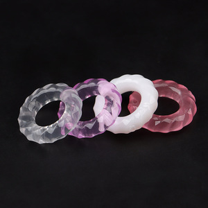 Ensemble de bagues péniennes en cristal, design dents de loup, pour retarder l'éjaculation, jouet sexuel pour adultes - Product Image 1