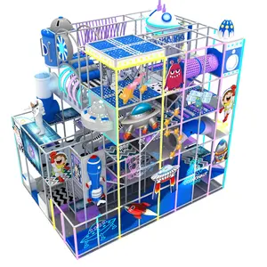 Struktur permainan dalam ruangan anak-anak komersial tempat bermain dalam ruangan dengan lubang bola