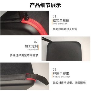 Custom <b>EVA</b> Earphone Case Data Cable Storage Bag Shockproof Portable Outdoor Headphone Packaging 3C Electronic Product Protection - Product Image 1