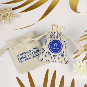 Cotton Canvas Bags Gots Mini Recycled Cotton Dust Drawstring Pouch <b>Muslin</b> Drawstring Bags - Product Image 6