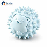Jouet à mâcher pour chien en caoutchouc thermoplastique durable, en forme de boule à picots hérisson, avec son - Jouet pour animaux de compagnie transfrontalier