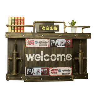 Barra de <span class=keywords><strong>Bar</strong></span> Industrial Vintage, Estilo Antiguo, Barra de <span class=keywords><strong>Bar</strong></span> Estilo Camión Jodhpur TATA, Mesa de Barra de Camión Reciclado - Product Image 1