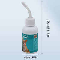60ml Pet Cat Dog Ear Gouttes Cleaner Réduit les odeurs d'oreille Dégradable Tuyau oreille Nettoyage et lavage pour enlever la cire