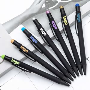 Cadeau promotionnel, stylo à bille personnalisé avec logo, corps en métal sportif, largeur d'écriture de 1,0 mm, stylos publicitaires avec colle en spray, cadeaux - Product Image 1