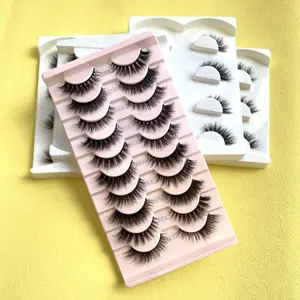 Wholesale Natural 3d Eyelashes Real Mink Eye Lashes 12mm 15mm False Mink Eyelashes With Custom Boxes